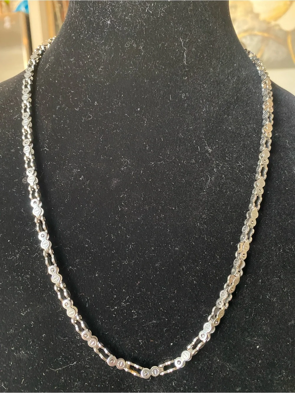 Men's Silver Bike Chain Necklace - Stainless steel